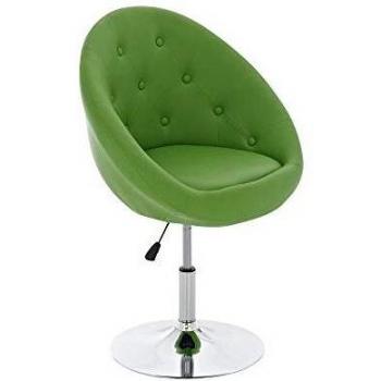 CLP Lounge Club Chair London – Höhenverstellbarer Drehsessel, Kunstleder in Grün, Luxuriöse Polsterung