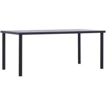 Mesa de Comedor Moderna TORANA 180x90 cm Negro y Gris