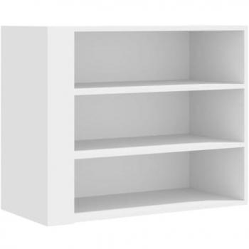 Gabinete de pared de madera blanca 75x35x60 cm