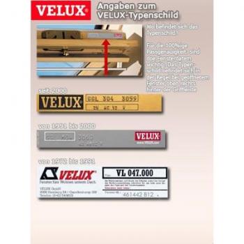 VELUX Aluminiumschienen Plissee Weiß