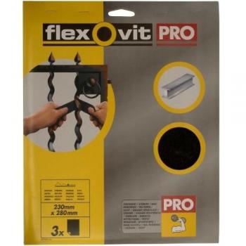 Flexovit Emery Cloth Sanding Sheets 230 x 280mm Medium 80G (3)