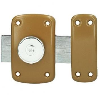 Serrure de porte Yale avec touche dorée, 5 goupilles de diamètre 23 mm et longueur 40 mm, 3 clés