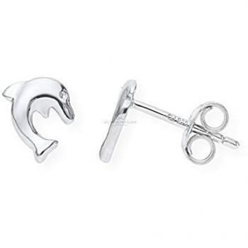 JuwelmaLux Paar Ohrstecker Delfin für Kinder 925/000 Silber