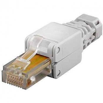 Goobay RJ45 Modular Plug – Cat5e, Tool-Free, Kink Protection, 22-26 AWG