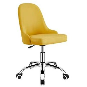 Poltroncina Girevole Abby in Lino Giallo