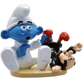 Figurine de collection Pitufos 6462 : Bébé Pitufe et Gargamel