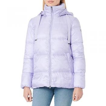 Damen Steppjacke in flieder mit abnehmbarer Kapuze