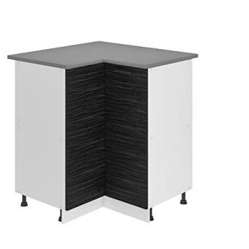Meuble de cuisine angle Bas avec plan de travail SNP 90 cm × 90 cm × 85 cm – 1 porte – bois ébène royal