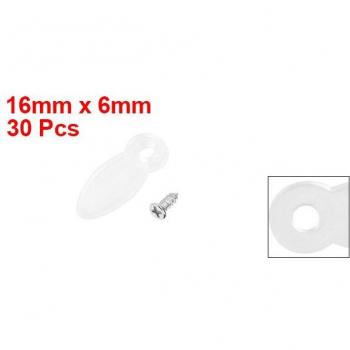 Uxcell Plastic Drop-Shaped Frame Turn Buttons with Screws for Hanging Pictures, White, 30/100 Pcs (0.6/0.75 inch)
