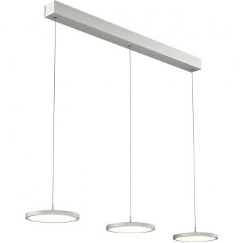 Quitani 3-Light LED Hanging Fixture, Nickel/Oak