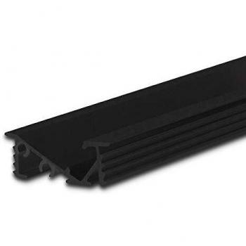 FURNIT6 D LED Einbauprofil, Aluminium, 200cm, Schwarz
