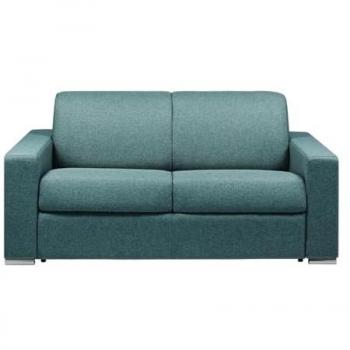Canapé CALITO 2 places convertible en tissu bleu