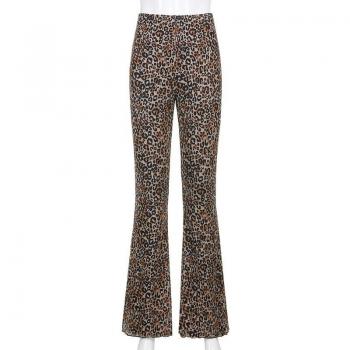 90s Inspired Animal Print Flare Pants