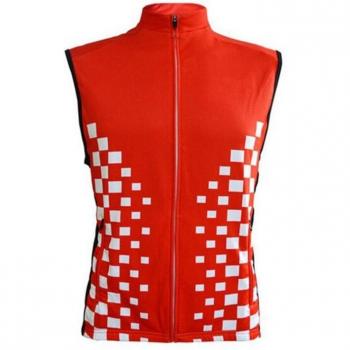 Gilet Cyclisme Couverture Vent Red/White