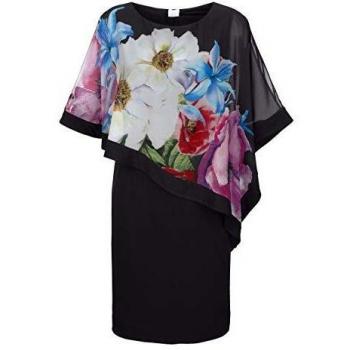 Alba Moda Damen Figurbewusstes Mini‑Kleid in Schwarz, kurzärmelig