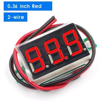 Voltmètre digital 0,36 pouces rouge vert bleu DC 0V-100V trois lignes 3 chiffres