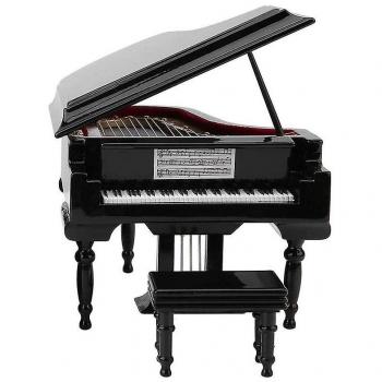 Grand Piano Miniaturisé Noir – Accessoires Inclus
