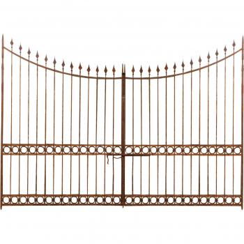 Puerta de Hierro macizo BISCOTTINI con Detalle Envejecido