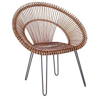 Braun Rattan Sessel Esteban von Bizzotto