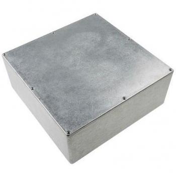 Caja Presofundida de Aluminio Plateado 250x250x100