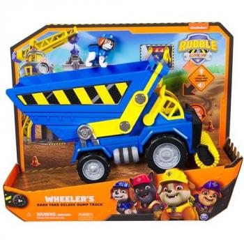 Rubble & Crew, Veicolo Deluxe di Wheeler, Camion Ribaltabile con Luci, Suoni e Personaggio, 3 anni+