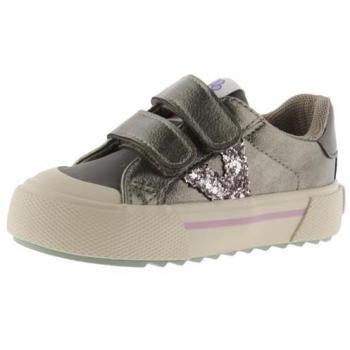 Victoria Zapatillas Metalizadas para Niña con Cierre Adherente