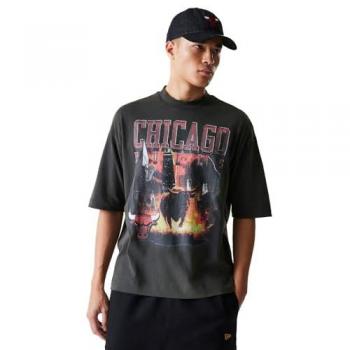 T-shirt gris NBA Chicago Bulls délavé par New Era