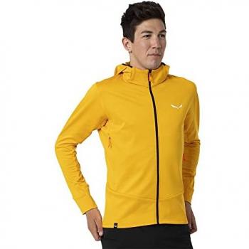 Giacca con cappuccio Salewa Puez Polarlite giallo