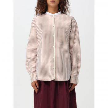 White Striped Oxford Shirt with Contrasting Details – Forte Forte (Size M, Women)