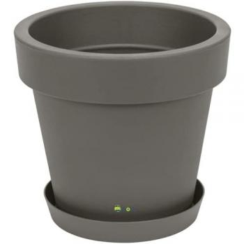 Pot de plantes en plastique gris 16 x 14,5 cm