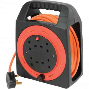 Mercury 4-Socket 15m Extension Reel with Thermal Cut Out