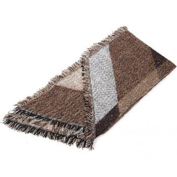 Abrigo de Invierno con Diseño de Cuadros