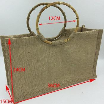 Cotton and Hemp Jute Handbag