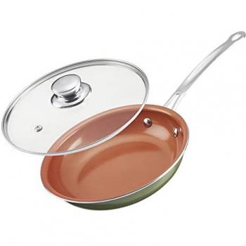 Dishwasher‑Ready Frypan with Shatter‑Proof Glass Top
