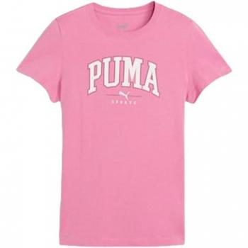 Puma Rosa T-Shirt für Mädchen Figurbetont
