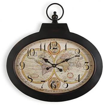 Orologio da Parete in Metallo Nero Pangea