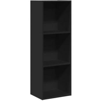 Étagère industrielle noire 40x30x114 cm, structure en bois d’ingénierie