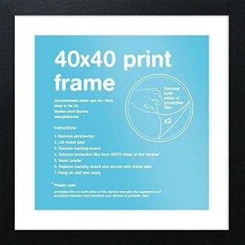 Bilderrahmen Close‑Up 40 x40 cm, schwarzes Finish – Posterrahmen