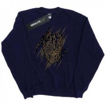 Sudadera Negra con Estampado Dorado de Pantera Negra para Hombre