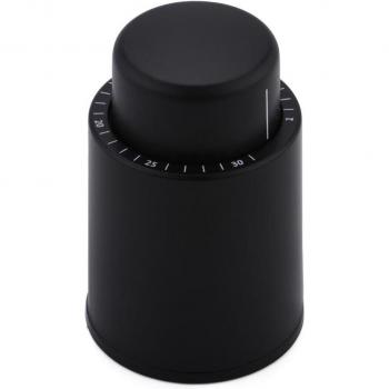 Memory Seal Black ABS Wine Bottle Vacuum Cork with Push Style Bar Tool