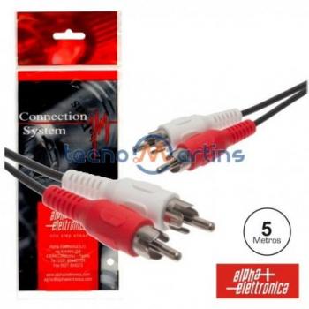 Cabo 2 RCA Macho 5M PVC