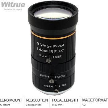 HD 3.0MP 8-50mm C-Mount Manual Iris Lens