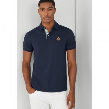 Polo de hombre Hackett con escudo bordado y manga corta