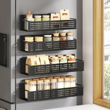 Magnetic Spice Shelf, Ink Black – Tool‑Free Setup