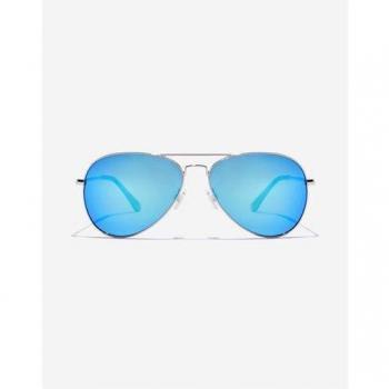 Silberne Hawkers Hawk Sonnenbrille mit blauen, polarisierten Gläsern (ø 54 mm)