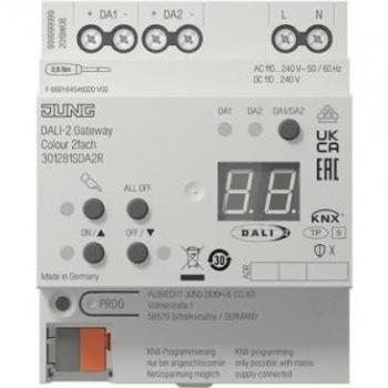 JUNG KNX DALI-2 Gateway Farbe 2-fach 30128 1S DA2 R