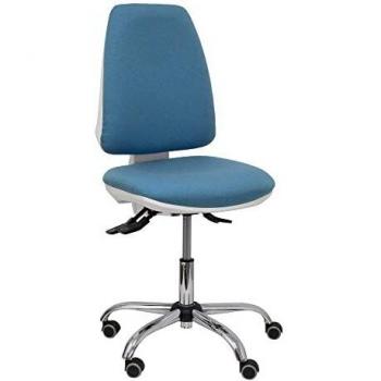 Sedia Elche Bianca – Asincronica Azzurra con Ruote su Parquet