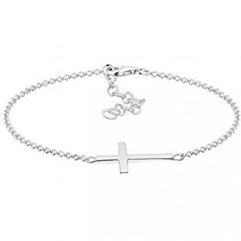 Bracciale in Argento 925 con Croce Placcato Oro Rosa