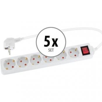 Rallonge Multiprise Blanche avec Interrupteur Stagecaptain