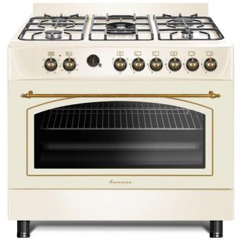 Cucina KWGE-90RC Retro Gas/Elettrica Beige